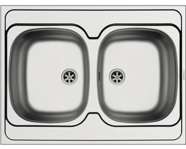 PYRAMIS Sudoper INTERNATIONAL, inox, 80 × 60 cm, 2B, 100103501