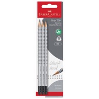 FABER-CASTELL Grafitna olovka, Grip 2001, HB, s gumicom, blister, 3 kom