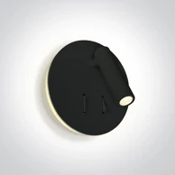 Zidna svjetiljka, LED, 3 W + 5 W, WW, IP20, 230 V, dva prekidača, crna