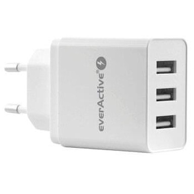 EVERACTIVE SC-300 zidni punjač, 3× USB, 3,4 A
