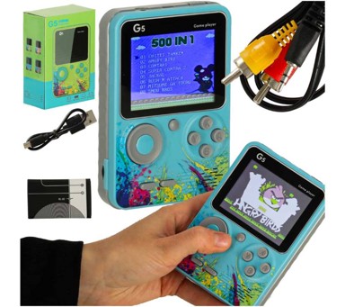 Retro mini Prijenosna igraća konzola, plava