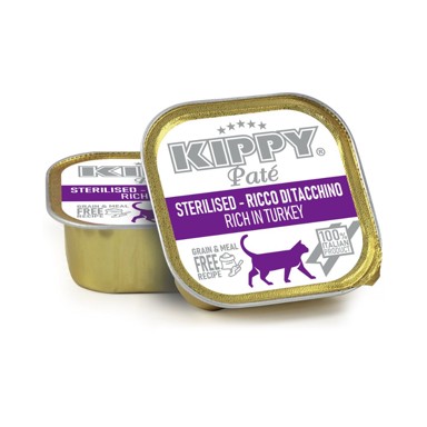 KIPPY Hrana za mačke Cat Pate Sterilised puretina, 90 g alu-pak