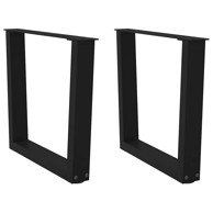 Noge za blagovaonski stol V-oblika 2 kom crne 50x(42-43,3) cm