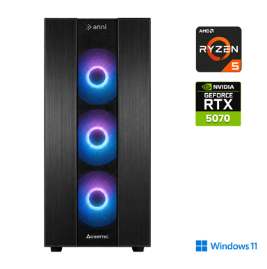 ANNI Stolno računalo Gamer Extreme Lite / AMD Ryzen 5 9600X, 16 GB RAM, 1 TB SSD, Windows 11 Home