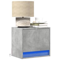 Zidni noćni ormarići s LED svjetlima 2 kom siva boja betona