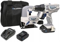 BLAUPUNKT set bušilice-odvijača + ubodne pile 18V 2 x 2.0AH