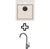 HELIKA Set Nova SQN100W + slavina Vida PVD, silica/grafit