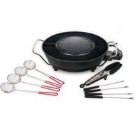 TRISTAR Korejski roštilj PZ-9131 električni hot pot Ø, 24 cm, 1800 W, 3 l