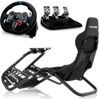 PLAYSEAT Sjedalo Trophy Black + volan Logitech G29, crni