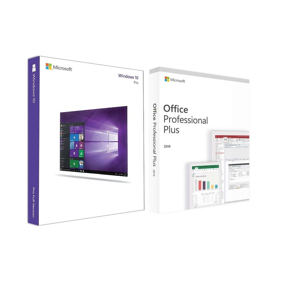 MICROSOFT Windows 10 Professional + Office 2019 Professional Plus KOMBO ...