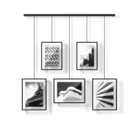 UMBRA Crni metalni viseći okviri u setu 5 kom 66x69 cm Exhibit 