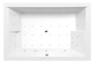 POLYSAN Dupla, hidromasažna kada, 180x120x54 cm, Active Hydro-Air, kromirana