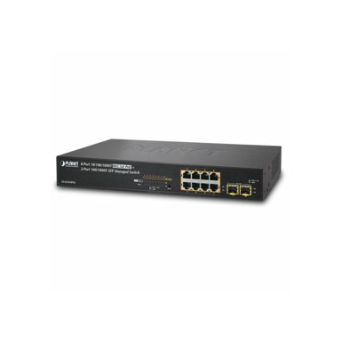 PLANET Switch L2 L4 8-Port RJ45 GbE HP PoE 2-Port 1G SFP Managed