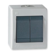 ALING CONEL serijski prekidač IP44 10AX 250V, sivi