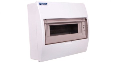Modularna razvodna ploča 1x12 nadžbukna IP40 s dimovodnom klapnom S-12+staklo+N+PE 800600 ENE-00353