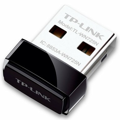 TP-LINK Adapter TL-WN725N, USB 2.0 Nano, 2.4 GHz, 150 Mbps