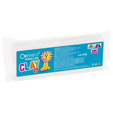 CONNECT Plastelin 550 g s plastičnim nožićem, bijeli