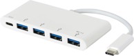 ESTUFF USB-C hub Razdjelnik 1x USB-C 4x USB-A 3.0, crni