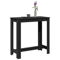Barski stol, crni, 102 x 50 x 103.5 cm, od konstruiranog drva, crna