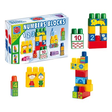 DOHANY Kocke Maxi Blocks s brojevima, 34 komada