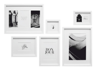 DEKNUDT Zid slike s 6 bijelih drvenih okvira S46YK
