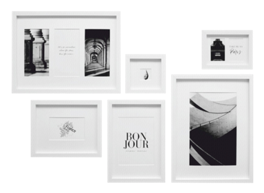 DEKNUDT Zid slike s 6 bijelih drvenih okvira S46YK