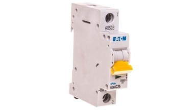 EATON Automatski osigurač PLSM-C25-MW, 242208, 1P, C krivulja, 25 A, 10 kA, AC