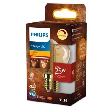 PHILIPS Vintage LED žarulja E14 3,1W 2200K P45 CL DIM