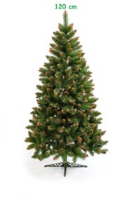 Božićno drvce umjetno Beata zlatna s češerima, 120 cm
