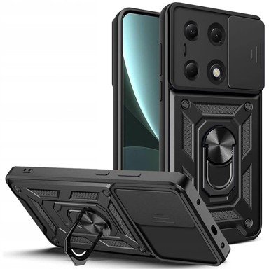 TECHSUIT Zaštitna maskica CamShield za Xiaomi Redmi Note 13 Pro 4G / Poco M6 Pro 4G, crna