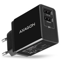 AXAGON Zidni punjač ACU-DS16, crni, 2x USB-A, 16W
