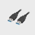 LANBERG USB kabel CA-USBA-30CU-0010-BK, USB 3.0, USB A, crni, 1m