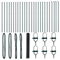 Heksagonalna ograda 1. 4x50 m čelik, siva