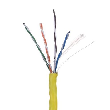 LANBERG LAN kabel, UTP, 1GB/S, 305 m, SOLID CCA, žuti