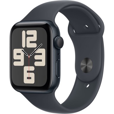 APPLE Pametni sat SE GPS 44mm, Midnight aluminijsko kućište, Midnight Sport Band - S/M