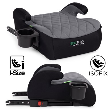 ECOTOYS Autosjedalica Booster, i-Size, za visinu 125-150 cm, držač za čašu