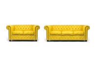 CHESTERFIELD Set Garnitura Original Leather, 2 + 3 sjedišta, Yellow