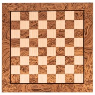 HANDCRAFTED Drvena šahovska ploča, Burl & Oak