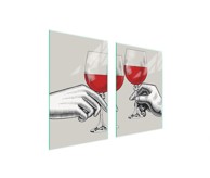 TMK Staklena zaštita za štednjak ili ploču za kuhanje 65x52, vino