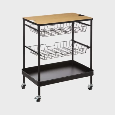 FIVE Kuhinjska kolica s radnom pločom 60.5x40.5x79.5 cm, inox crna