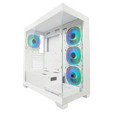 LC POWER Kućište Gaming 715B Seamless Pale X, midi, ATX, prozor, bijelo, bez napajanja