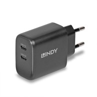 LINDY GaN punjač, 65 W, 2x USB-C