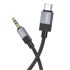 HOCO AUX kabel 3,5 mm (muški) na USB-C (muški) UPA32B, 1 m, crna