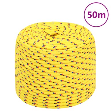 Brodski konop žuti 8 mm 50 m od polipropilena