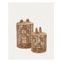 KAVE HOME Dječje kutije za pohranu Venezia ø 30x50 cm, prirodna boja, vodeni zumbul, set 2 kom