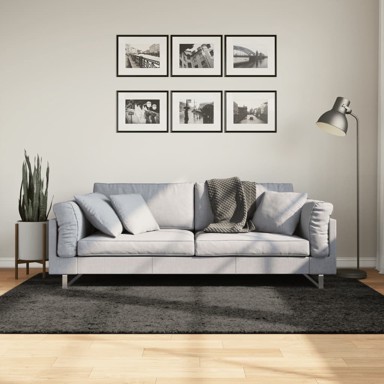 Tepih Istan visokih vlakana sjajni izgled antracit 140 x 200 cm