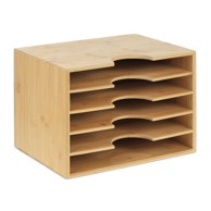 NORTHIX Organizator dokumenata od bambusa s 5 pretinaca za A4