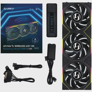 LIAN LI Ventilatori UNI FAN TL Wireless ARGB PWM 3-kom, 120mm, crni
