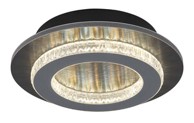 GLOBO Stropna svjetiljka Jayden Ø20 cm, LED, crna