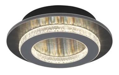 GLOBO Stropna svjetiljka Jayden Ø20 cm, LED, crna